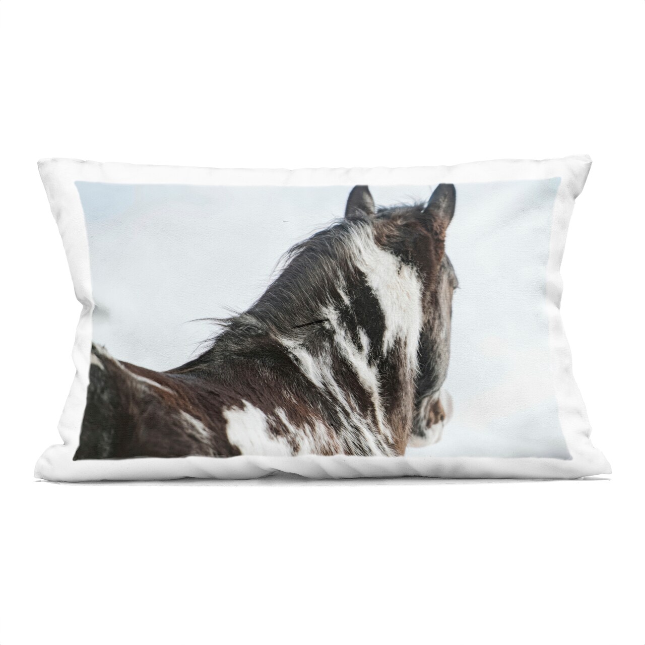 Stupell Industries Winter Herd Horse Portrait Indoor Pillow, 14 x 7 x 20